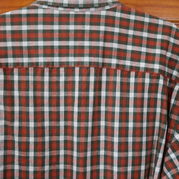 Eddie Bauer Mens Christmas Plaid Red & Green 100% Cotton Button Up Shirt XXL - Picture 7 of 13